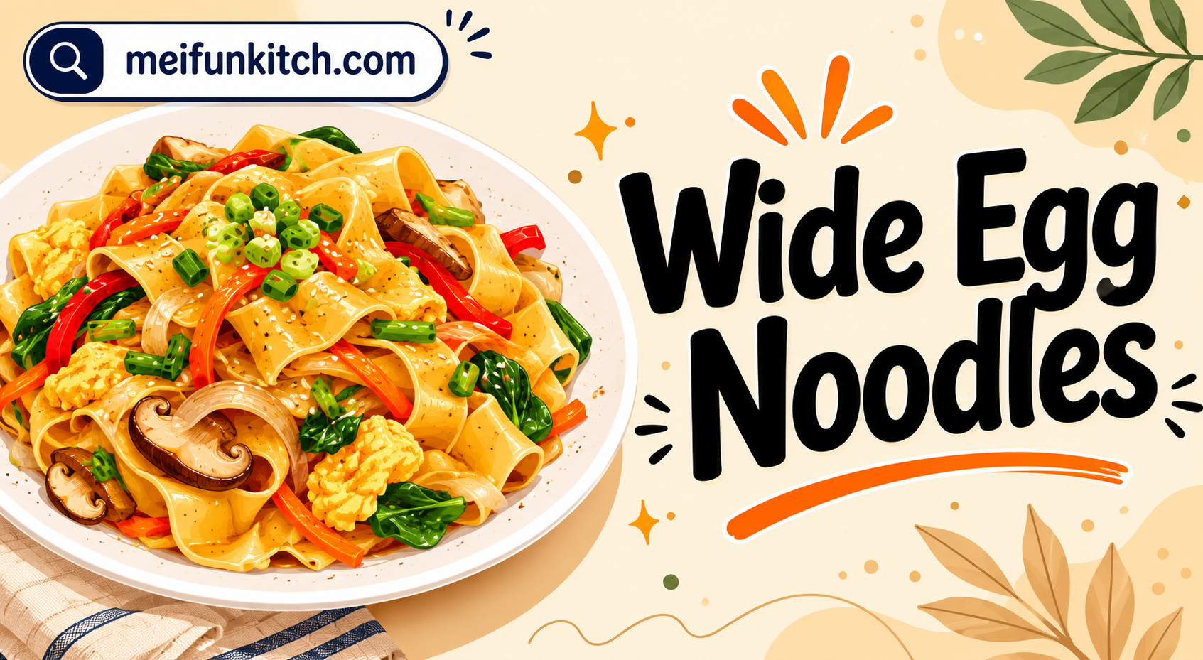 Wide egg noodles