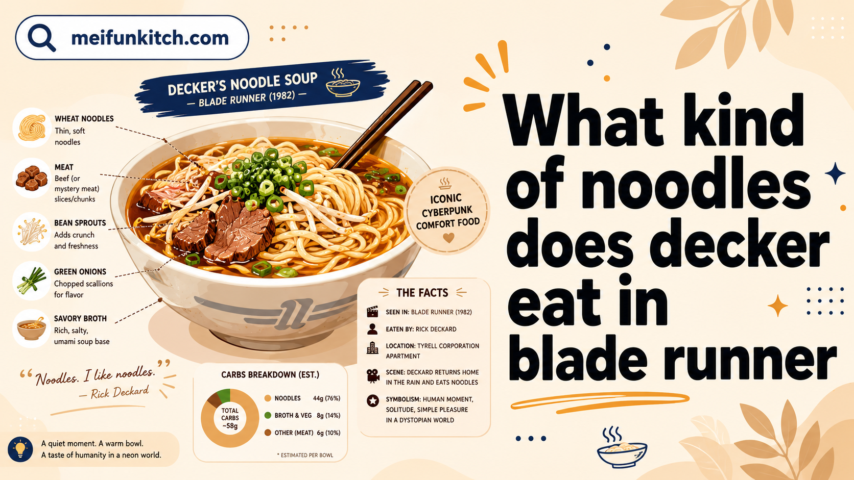What kind of noodles does decker eat in blade runner