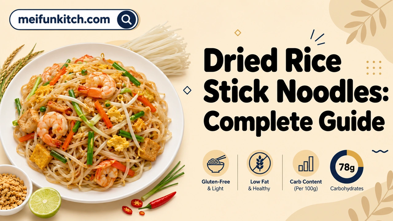 Dried rice stick noodles